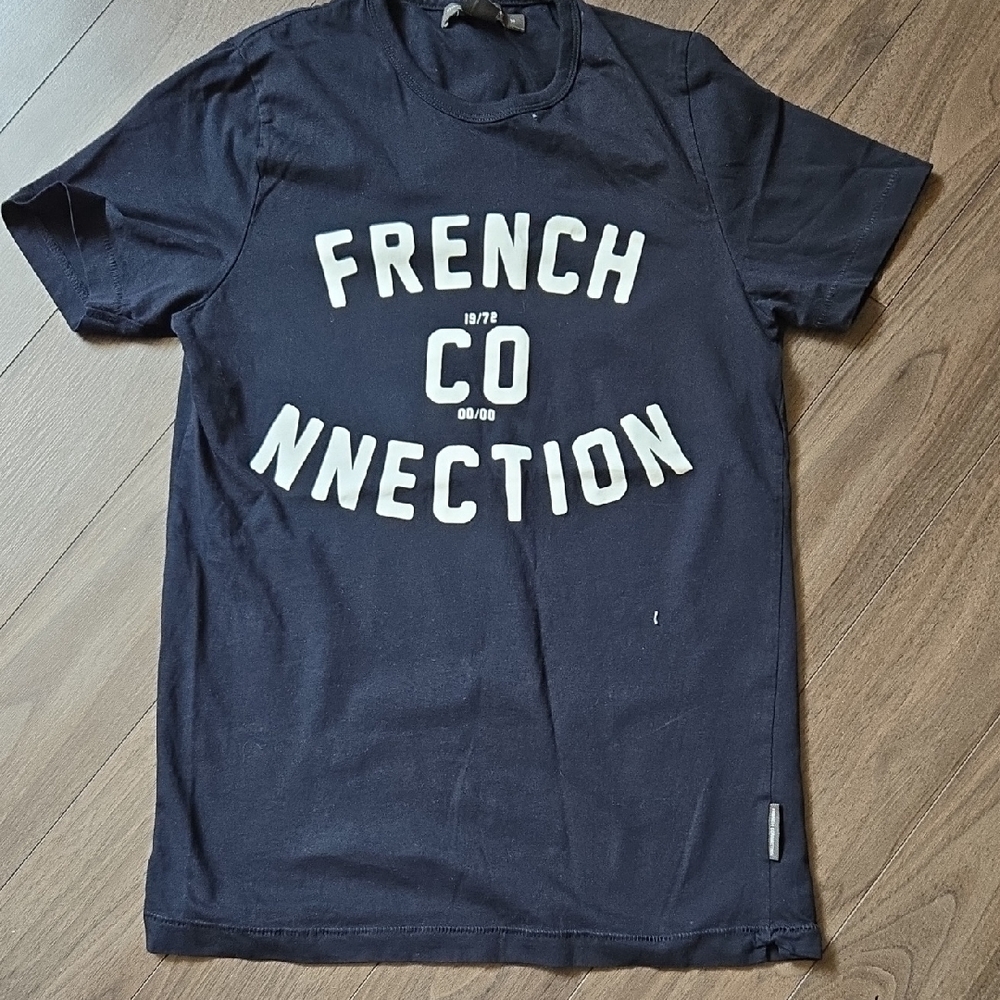 French Connection Dark Blue Graphic Tee